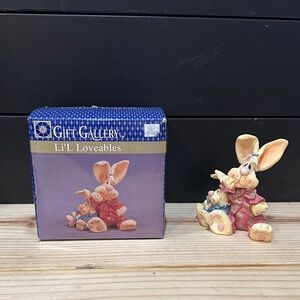 Li'l Loveables Bunny Figurine - Pink and Cream